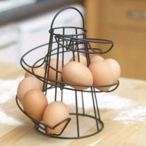 Egg Holder, Spiral Egg Holder, Modern Spiraling Dispenser Rack, Egg Storage Egg Display Rack Eggs Organizer Shelf Egg Basket for Countertop Kitchen
