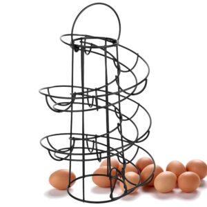 Egg Holder, Spiral Egg Holder, Modern Spiraling Dispenser Rack, Egg Storage Egg Display Rack Eggs Organizer Shelf Egg Basket for Countertop Kitchen