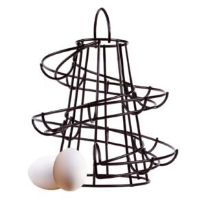 Egg Holder, Spiral Egg Holder, Modern Spiraling Dispenser Rack, Egg Storage Egg Display Rack Eggs Organizer Shelf Egg Basket for Countertop Kitchen