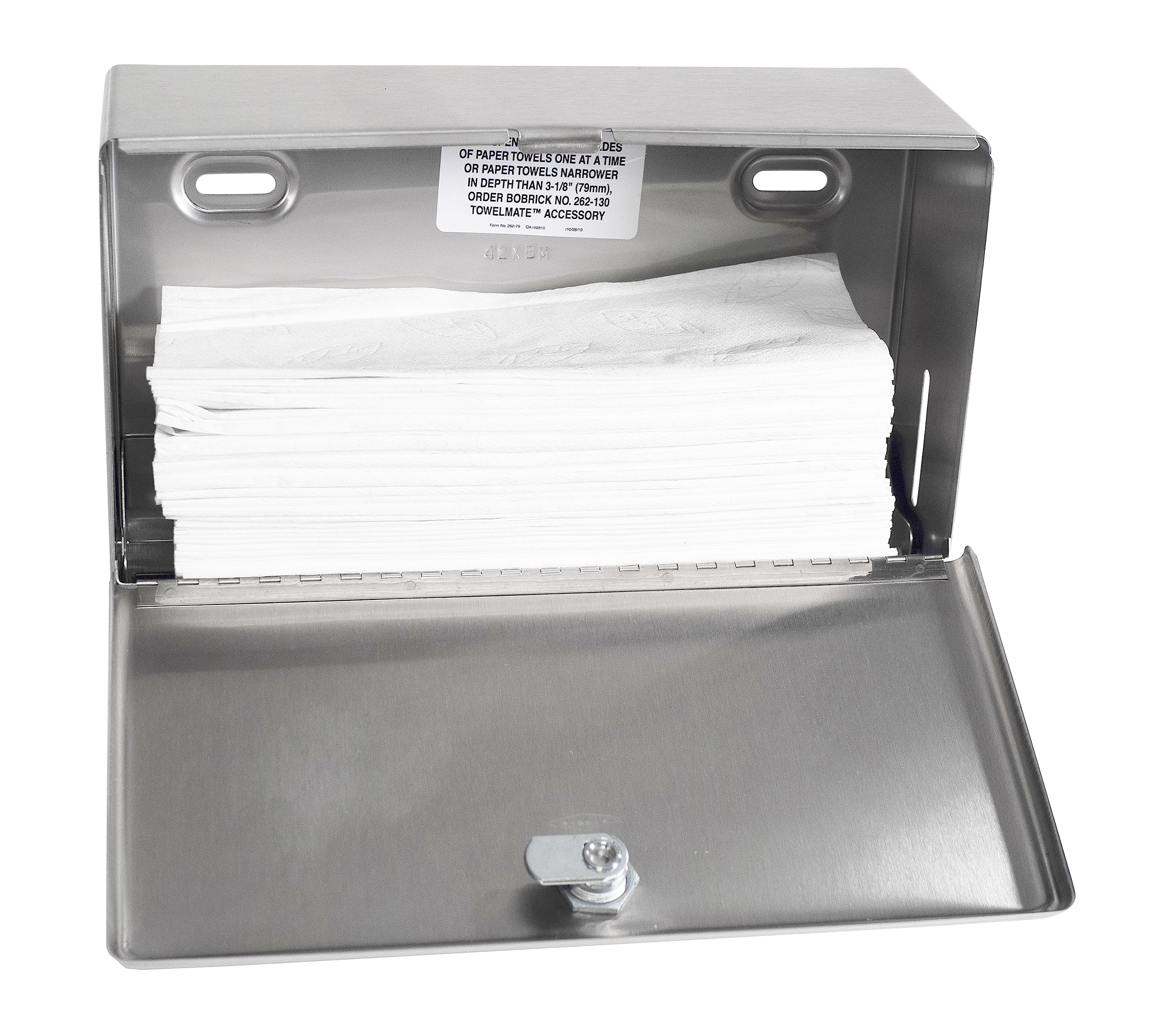 Bobrick Surface-Mounted Paper Towel Dispenser, 10.75 X 4 X 7.13, Stainless Steel