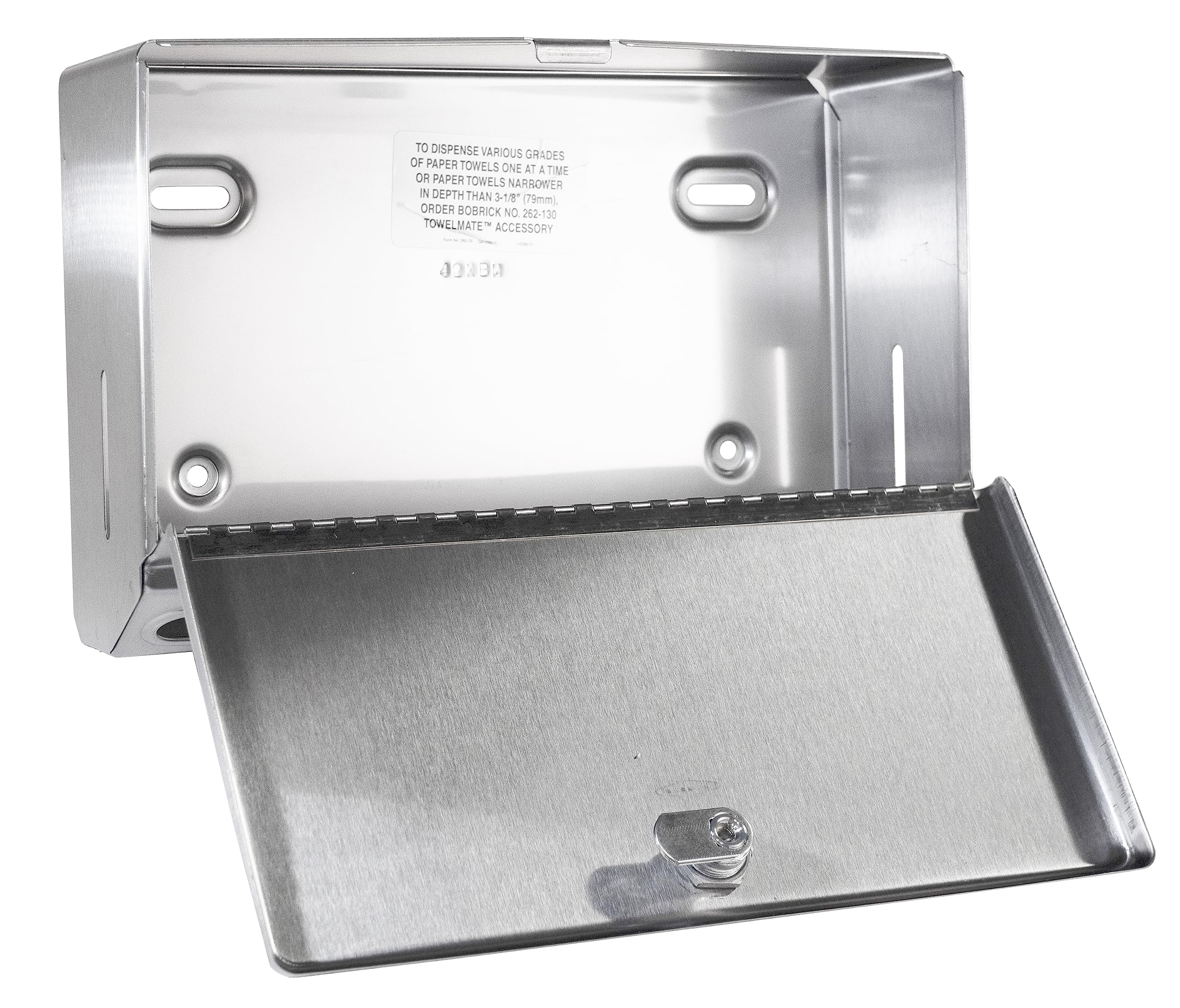 Bobrick Surface-Mounted Paper Towel Dispenser, 10.75 X 4 X 7.13, Stainless Steel