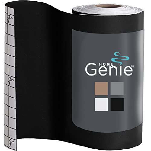 Home Genie Peel and Stick Adhesive Drawer and Shelf Liner 19.7 IN x 10 FT, Easy Apply Waterproof Removable Vinyl, Cabinet Drawers, Book Cover Protection, Crafts, Décor Paper Contact Liners, True Black