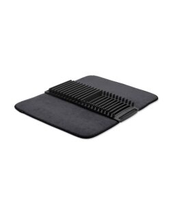 umbra udry, 24 x 18 inches rack and microfiber dish drying mat-space-saving lightweight design folds up for easy storage, black