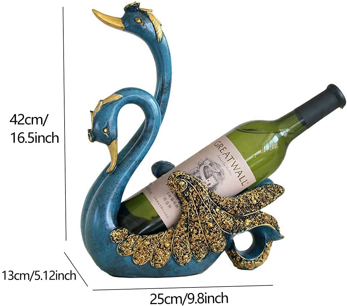 CicodonaGift Wine Bottle Holder Swan Animal Statue for Country Farm Kitchen Decor Tabletop Wine Stands & Racks and Decorative Gifts