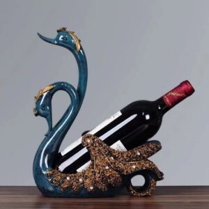 CicodonaGift Wine Bottle Holder Swan Animal Statue for Country Farm Kitchen Decor Tabletop Wine Stands & Racks and Decorative Gifts