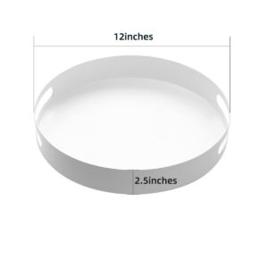 JYL HOME Lazy Susan Rotating Organizer Turntable for Cabinet, 12-Inch, White