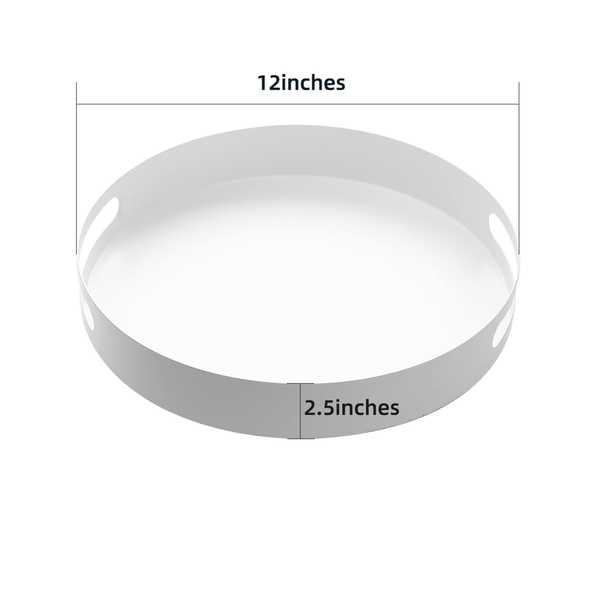 JYL HOME Lazy Susan Rotating Organizer Turntable for Cabinet, 12-Inch, White