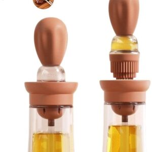 Silicone Brush and Oil Bottle Duo Set – Amplify Your Kitchen with This Food-Grade, Precise Dispensing and Stylish Kitchen Accessory in Iron Yellow, T-OB21