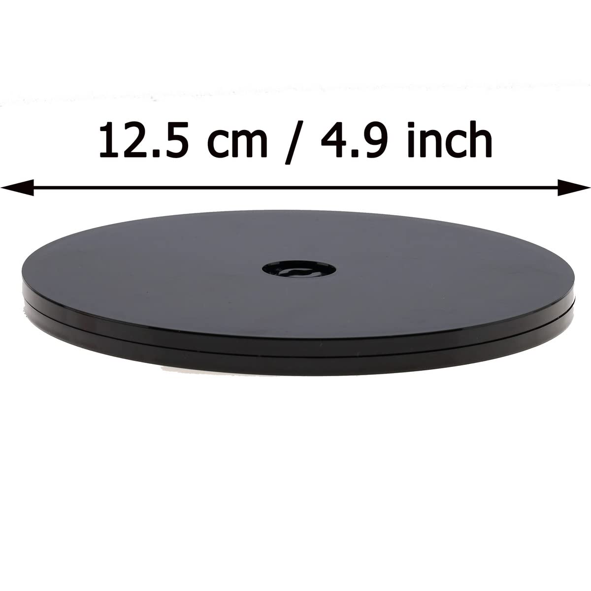 Meiwlong 4.9 Inch Lazy Susan Swivel Plastic Turntable Rotating Heavy Duty Stand for Organizer Bins Potted Plants Spice Cabinets Crafts Table Lamps Model Base Window Display