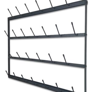 Claimed Corner Horizontal Wall Mug Rack - Large Wall Mounted Storage Display Organizer Rack for Coffee Mugs, Tea Cups, Mason Jars, and More. (34" x 23.5")