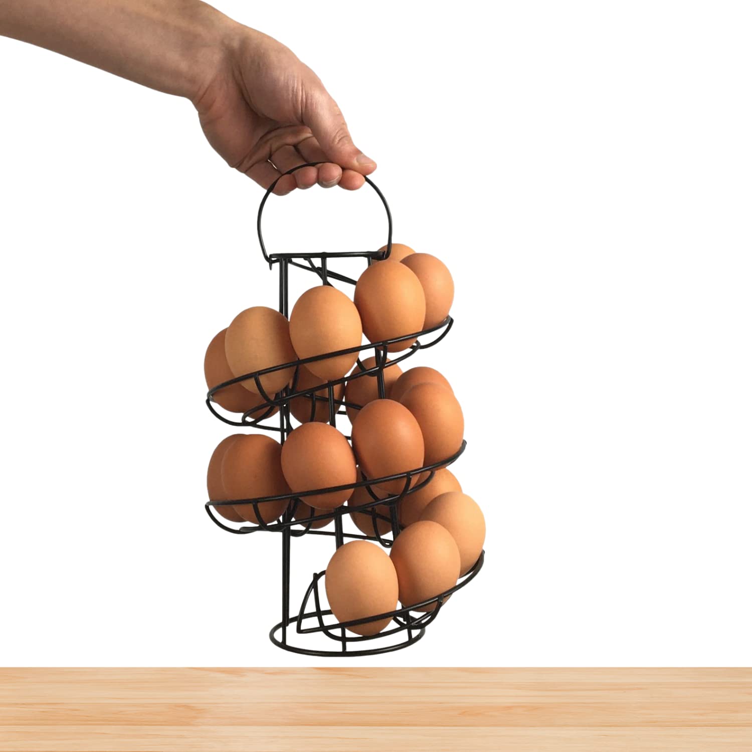 MISTIC COOL Egg Rack Spiral Countertop Egg Holder for Fresh Eggs