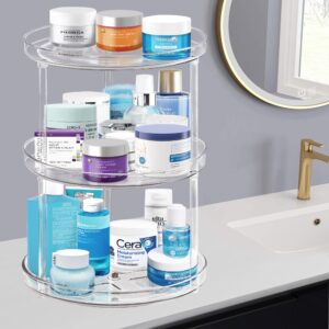 2 Tier and 3 Tier Lazy Susan Organizer 9.25Inch, Bathroom Organizer Make up Organizer and Storage