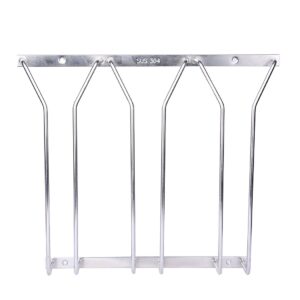 dianoo 3 row wine glass rack wire hanging rack stainless steel stemware rack holder under cabinet 10.78 inch