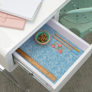 Con-Tact Brand Creative Covering Self Adhesive Vinyl Drawer and Shelf Liner, 18' 'x 9', Batik Blue (09F-C9W73-12)