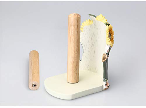 JHNIF Paper Towel Holder with Flower Basket Decoration, Resin Crafts Display for Kitchen Cafe Western Restaurant Cake Shop Dessert Shop.