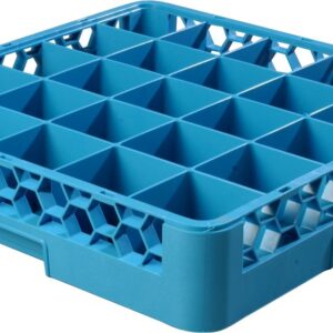 Carlisle FoodService Products RG2514 OptiClean 25 Compartment Glass Rack, 3.5" Compartments, Blue (Pack of 6)