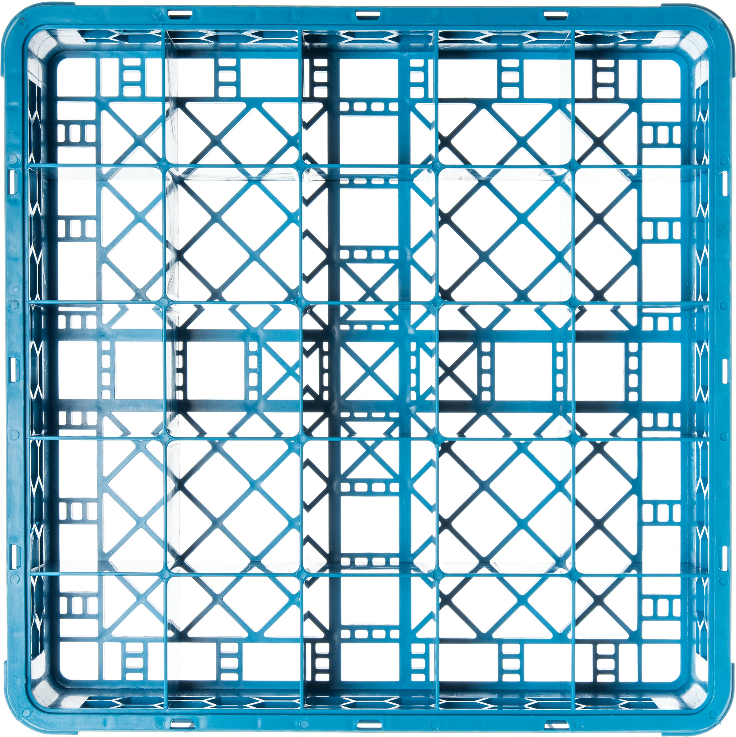 Carlisle FoodService Products RG2514 OptiClean 25 Compartment Glass Rack, 3.5" Compartments, Blue (Pack of 6)