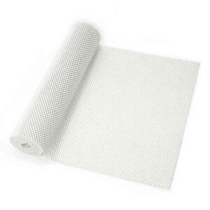 bino non-adhesive non-slip shelf and drawer grip liner mat, 12 -inch x 15-feet, white