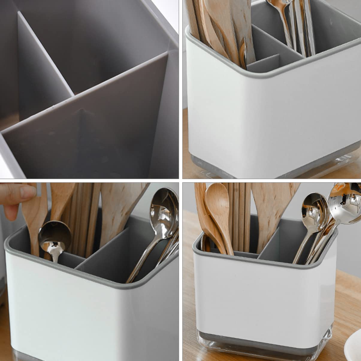 Cabilock Sink Storage Rack 2 Pcs Draining Utensils Simple Abs Organizer Utensil Holder