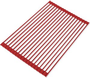 over the sink roll-up drying rack limited edition red