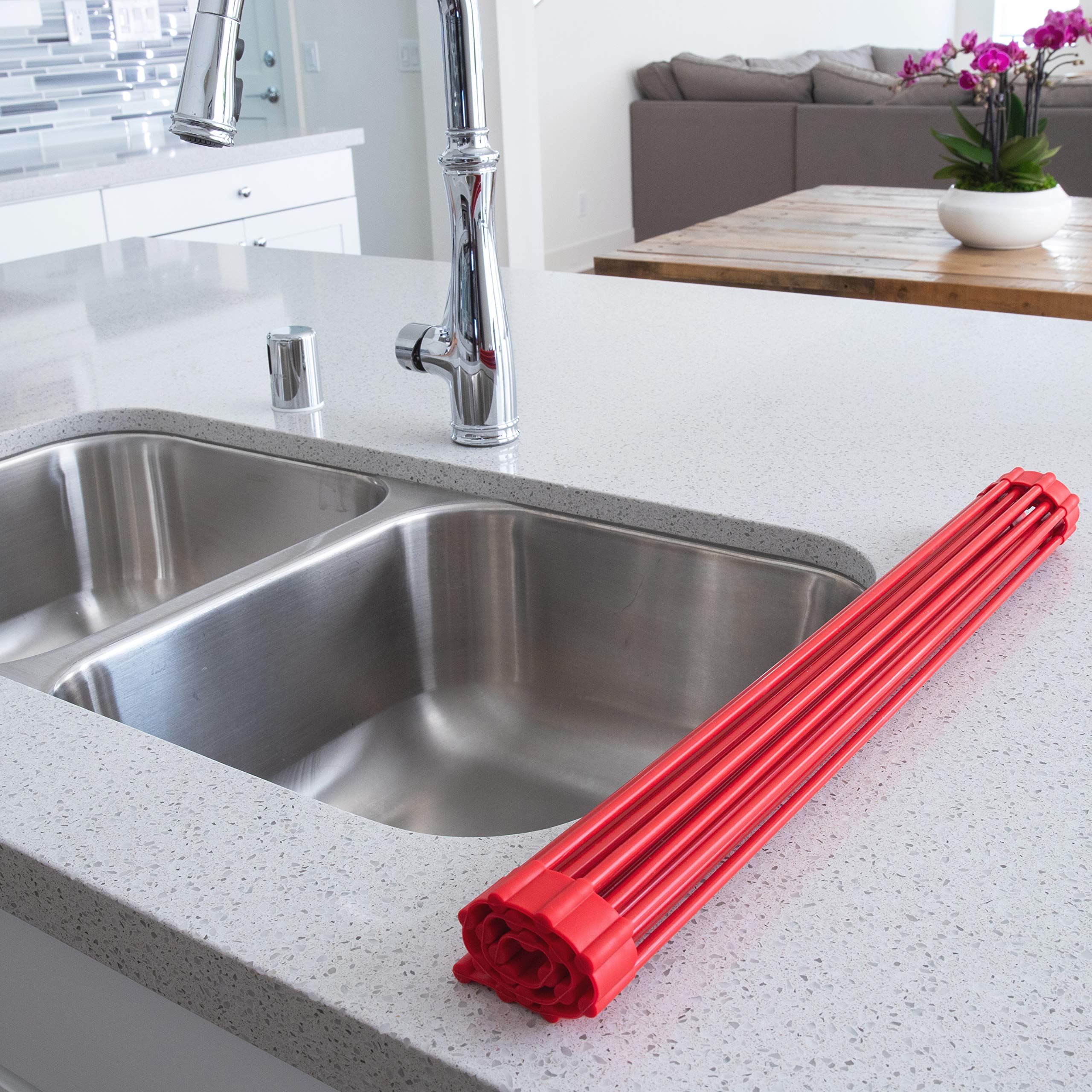 Over the Sink Roll-Up Drying Rack Limited Edition Red