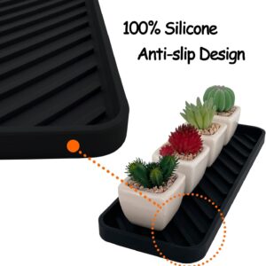 2 Pack Silicone Sink Organizer - Keep Your Kitchen and Bathroom Tidy and Organized (Black)