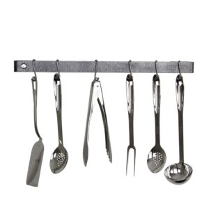 Enclume Premier 24-Inch Utensil Bar Wall Pot Rack, Hammered Steel