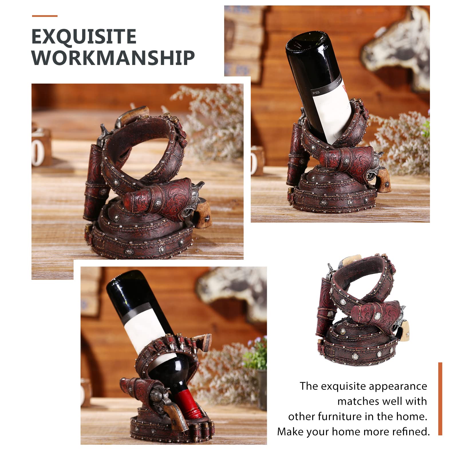 BESPORTBLE 1Pc Western Style Wine Holder Unique Creative Wine Shelf Resin Craft Home Decor Living Room