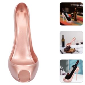 Zerodeko Shoe Wine Rack Holder Wine Rack Holder High Heel Design Rack Wine Bottle Holder Desktop Table Centerpiece Home Decorations for Kitchen Restaurant Bar Hotel Pink