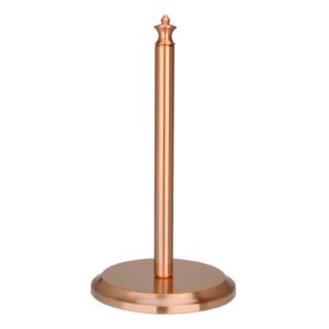 paper towel holder roll dispenser stand for kitchen countertop & dining room table 14" height (copper)