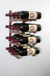 di prima usa wine rack wall mounted for wine bottles - luxury metal wine rack mount - long-lasting hanging wine rack for wall mount, cellar, kitchen, living room - triple depth row – 12 bottles