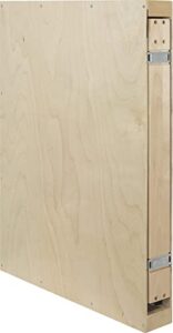 hardware resources 3" dead-space base cabinet filler pullout with no wiggle technology to eliminate rocking and sagging. end-of-cabinet filler space pullout white birch