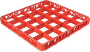 carlisle foodservice products re25c24 opticlean 25 compartment divided glass rack extender, 1.78", orange
