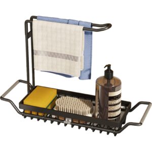 usdgtkn sponge holder for kitchen sink caddy, stainless steel telescopic sink storage rack holder