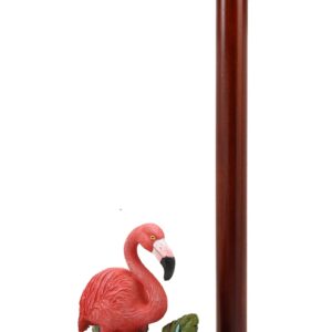 Ebros Gift Tropical Birds of Paradise Graceful Pink Flamingo Kitchen Dining Paper Towel Holder Dispenser 15" High Home Accent Western Decorative Figurine Dinner Table or Bar or Countertop Centerpiece