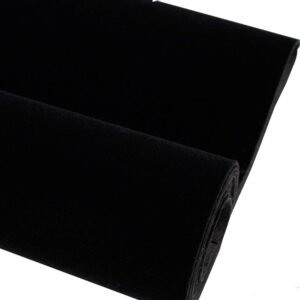 taogift self adhesive black velvet flock liner sticker for drawer dresser cabinets jewlery displays backsplash arts crafts decor (black, 17.7x98 inches)