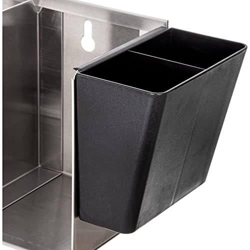 San Jamar Lid Organizer with Adjustable Dividers for Restaurants and Fast Food, Plastic, 14.5 Inches, Silver