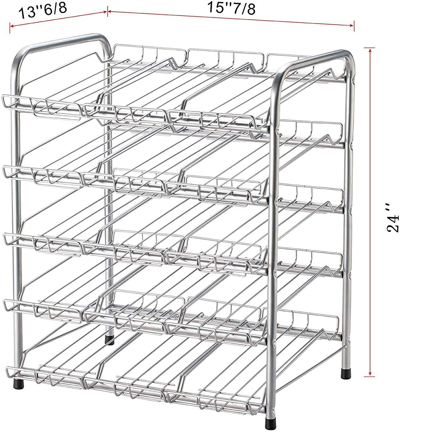 Rice rat Can Organizer for Pantry, Can Rack Can Storage Dispenser for Canned Food (5 tiers)