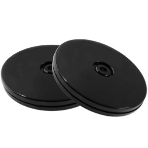 Bivethoi 2 Pack 4 Inch Turntable Mini Turntable Organizer, Black Rotating Tray Small Revolving Base, Acrylic Ball Bearing Turntable Plate for Kitchen Table Spice Rack, TV Laptop Computer Monitor