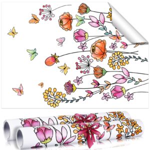 24 sheets scented drawer liners drawer liners for dresser non adhesive paper sheets fragrant drawer paper liner for shelf closet dresser drawers home bedroom (floral style)