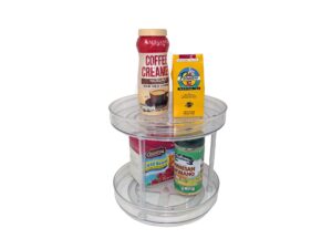 dial industries, inc. lazy susan turntable organizer, double tier, 10.5 inch