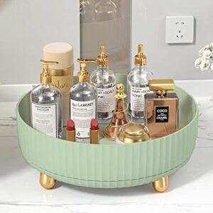 Lolocor 11" Lazy Susan Turntable Spice Rack Organizer - 360° Rotatable Kitchen Cabinet Decorative Trays for Fruit Snacks Organizer for Cupboard Pantry Vanity Bathroom Table Light Green