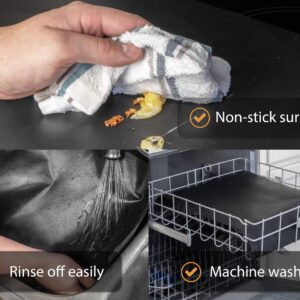 2 Pack Oven Liners and 8 Pack Refrigerator Liners Sheet Bundle - Say Goodbye to Messy Spills and Stains BPA & PFOA Free Kitchen Accessories