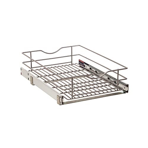 Knape & Vogt Simply Put 14.5-in W x 5.7-in H Metal 1-Tier Pull Out Cabinet Basket