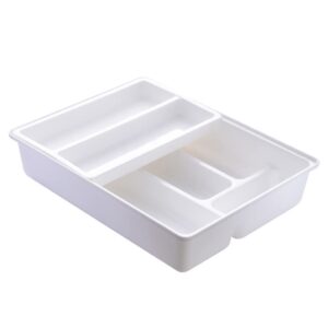 muzrunq drawer storage box kitchen drawer dividers cutlery tray sliding plastic drawer organizer for utensils 2-tier.