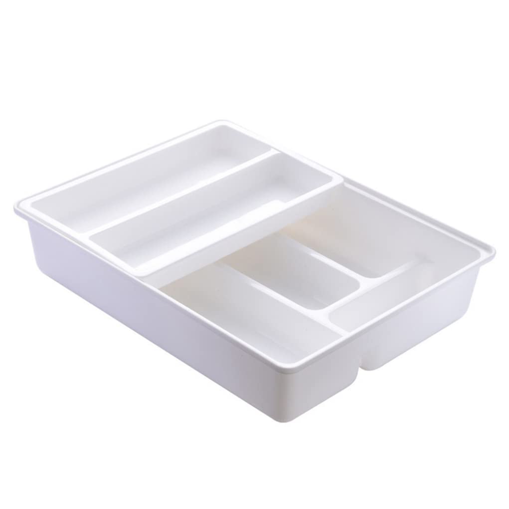 Muzrunq Drawer Storage Box Kitchen Drawer Dividers Cutlery Tray Sliding Plastic Drawer Organizer for Utensils 2-Tier.