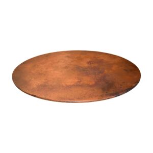 36" x-large hand-hammered tempered copper lazy susan