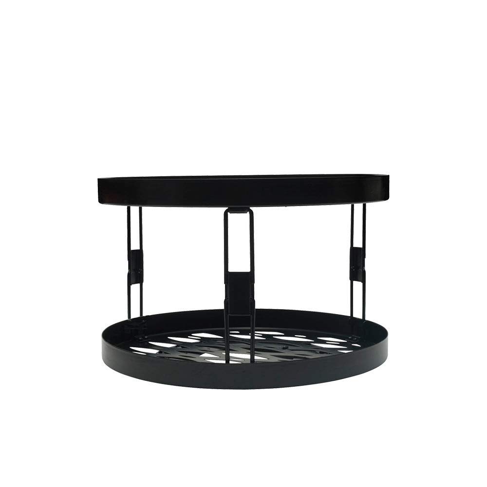 Gourmet Basics by Mikasa Haven 2-Tier Lazy Susan, Black