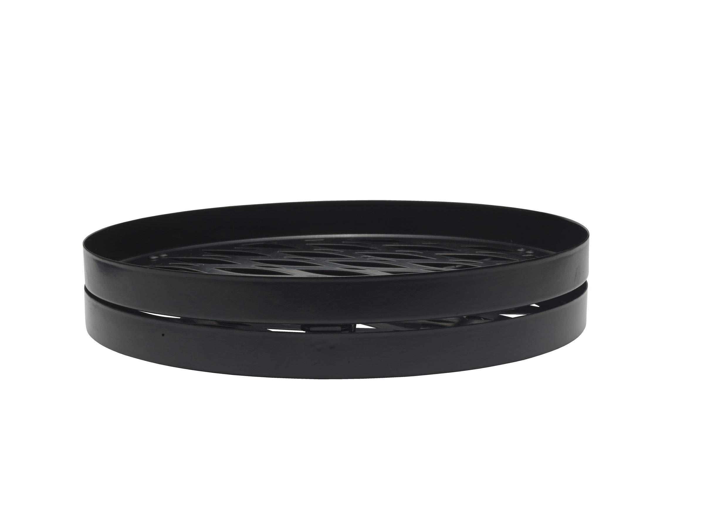 Gourmet Basics by Mikasa Haven 2-Tier Lazy Susan, Black