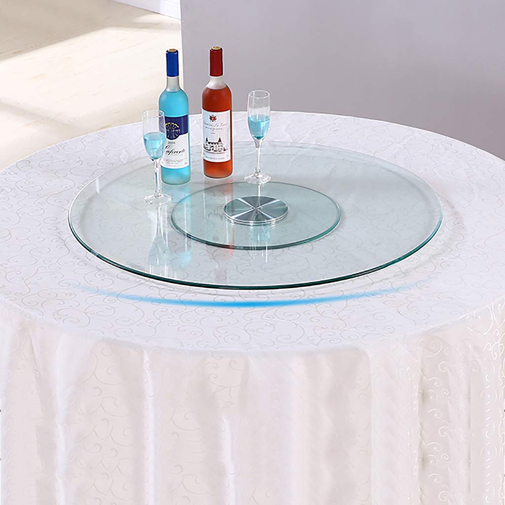 Turntable 32/36/40inch Glass Lazy Susan Round Tempered Glass with Silent Bearings, Rotating Serving Plate Suitable for Birthday Parties Family Dinners and Banquets